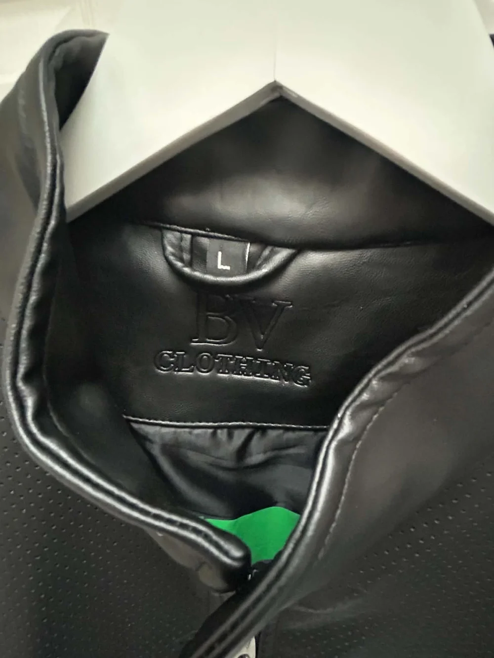 Men's Black Faux Leather Moto Jacket with Zip Pockets